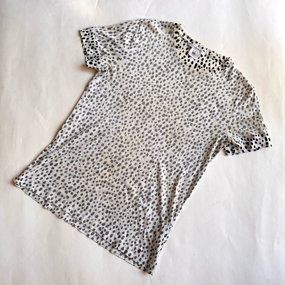 Carven Black and White Polka Dot T-shirt